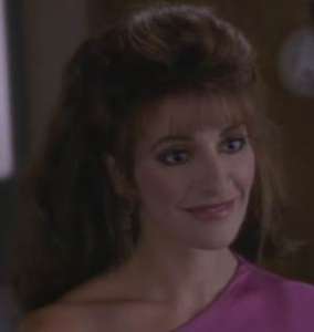 Deanna Troi, ship's counselor on the Enterprise 1701-D. Deanna Troi knows what it's like being an Empath. Image from: Star Trek: TNG (Dark Page)