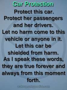 Protection Chant for protecting a car or other vehicle.