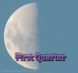 Image of the First Quarter Moon phase.