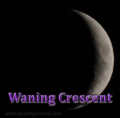Image of a Waning Crescent Moon phase.