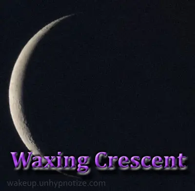 Image of a Waxing Crescent Moon phase.