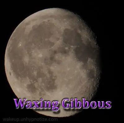 Image of a Waxing Gibbous Moon phase.