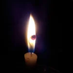 This is a picture of a candle that was used for the protection and well-being of another person. This picture was submitted anonymously.