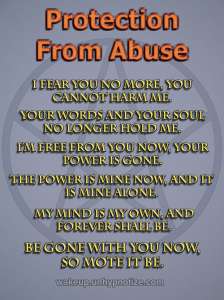 Protection Chant to protect against someone who is abusive, and/or against abuse in general.