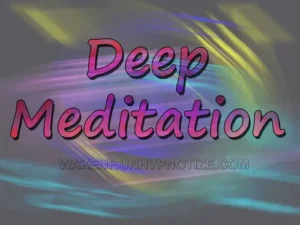 Deep meditation. Tranquility.