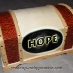 Hope remains inside Pandora's Box after Pandora closed it. Hope is never to be let out of the box.
